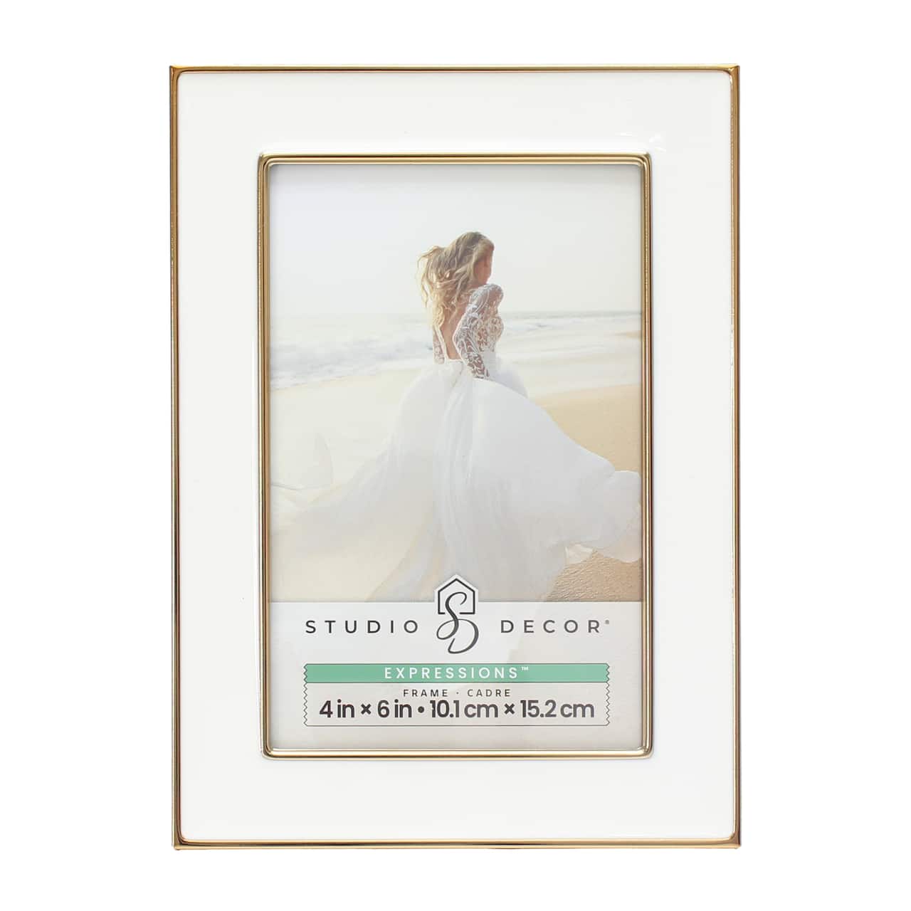 6 Pack: Expressions™ White with Gold Outline Wall Frame by Studio Décor®